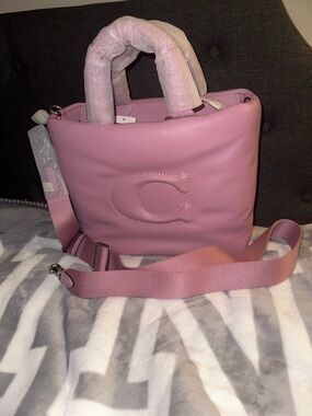 Coach NEW With tags Quilted 'C' Accent Leather Tote with Removable Strap